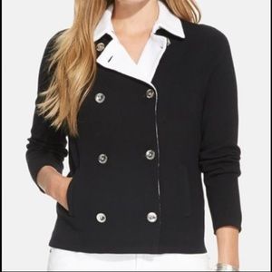 Ralph Lauren Black Double-Breasted Sweater - Small